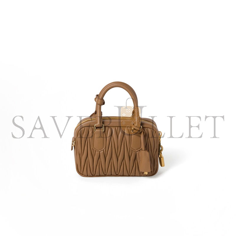 MIU MIU ARCADIE MATE LASSÉ HANDBAG 5BB123 (19*13*6cm)